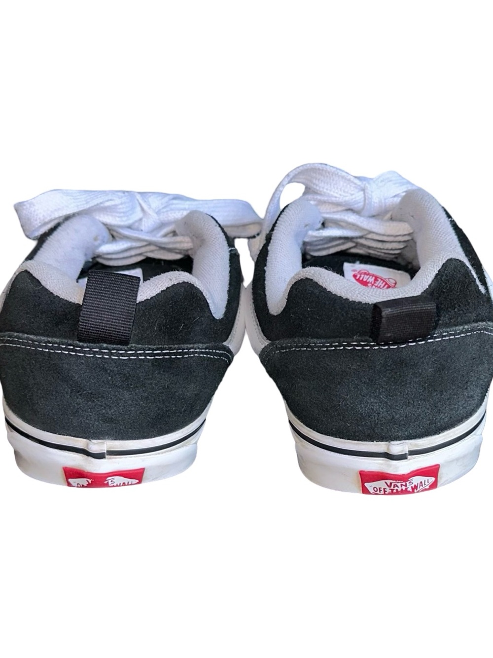 Vans Knu Skool Platform Sneakers Black White Men’s 10.5 Women’s 12 - Picture 6 of 8